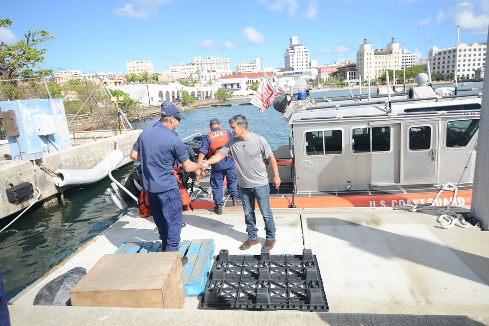 Puerto Rican actor Esai Morales visits Coast Guard Sector San Juan