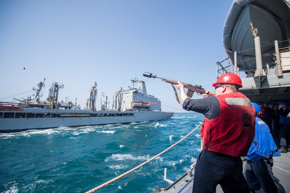 USS Princeton conducts replenishment-at-sea