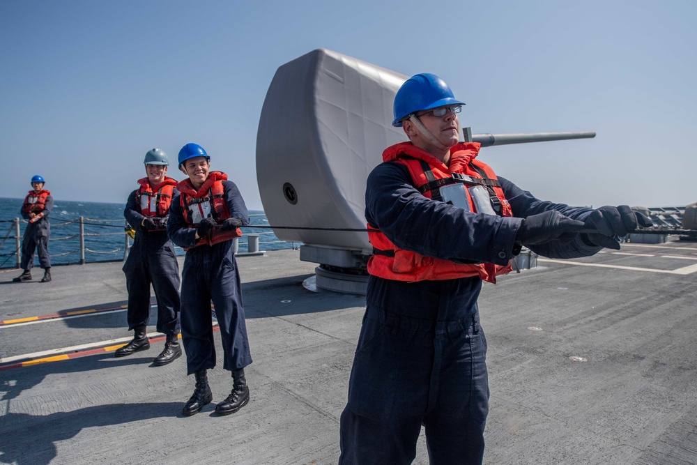 USS Princeton conducts replenishment-at-sea