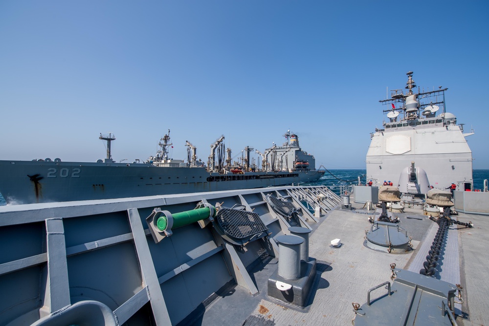 USS Princeton conducts replenishment-at-sea