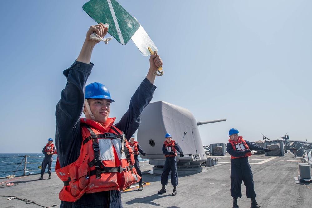 USS Princeton conducts replenishment-at-sea