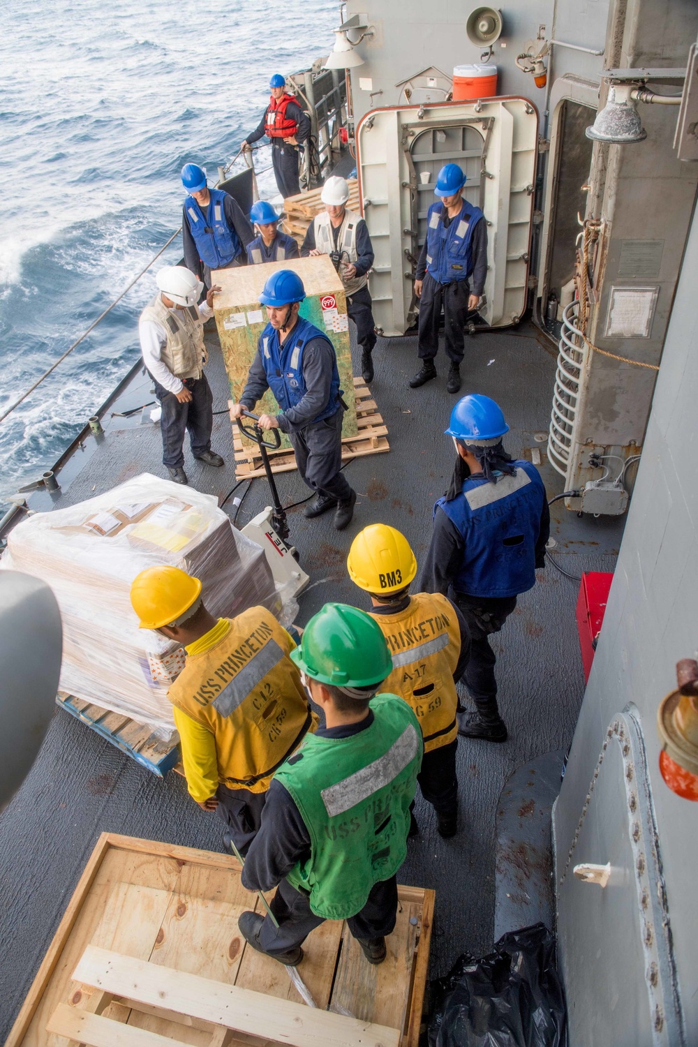 USS Princeton conducts connected replenishment