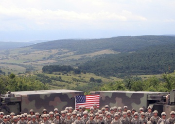 SD Guard artillery unit trains in Romania during Saber Guardian