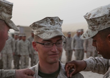 BLT 1/5 gains NCOs and a new member to the family