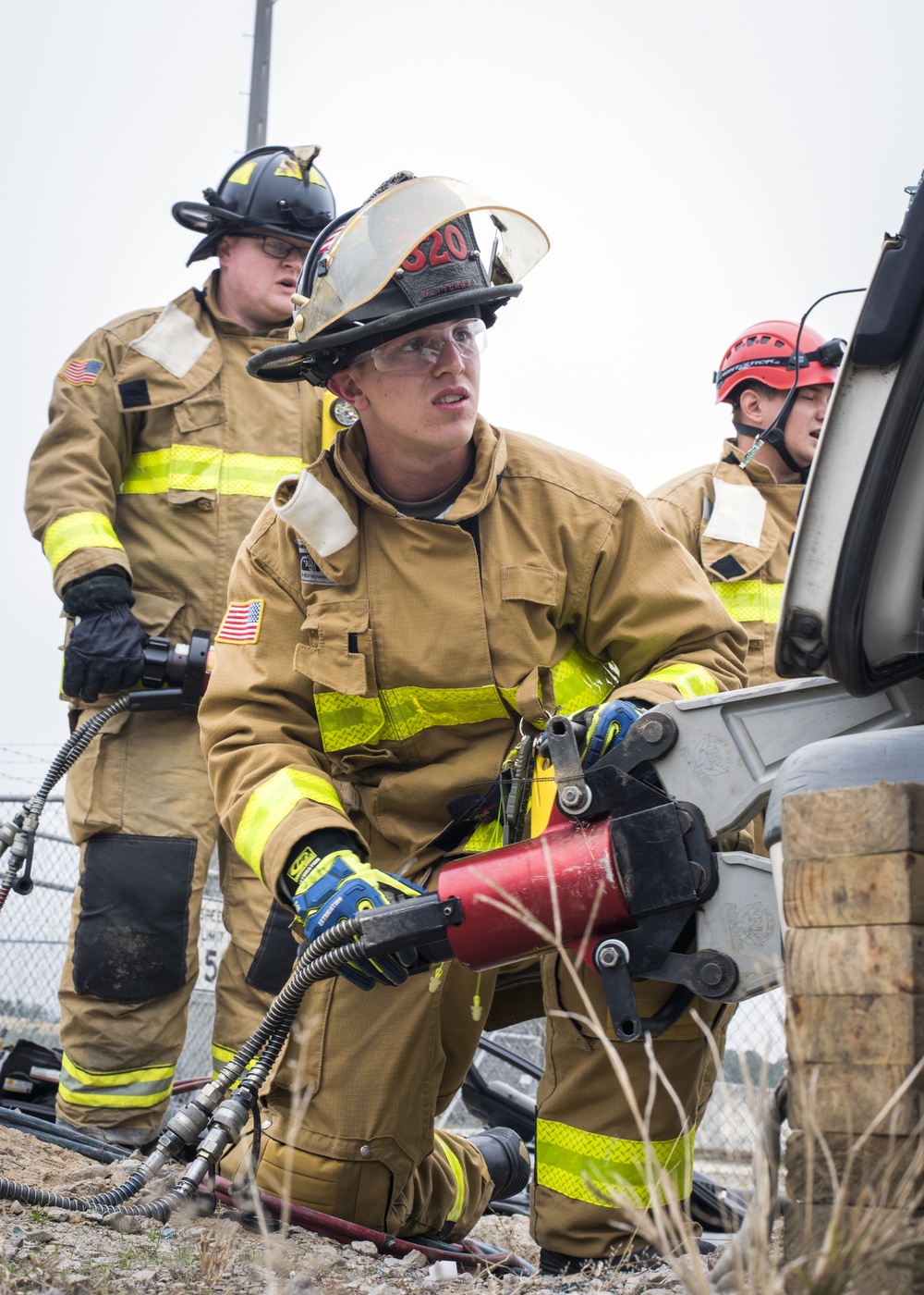 SC Guard Firefighters Conduct Vehicle Extraction Training