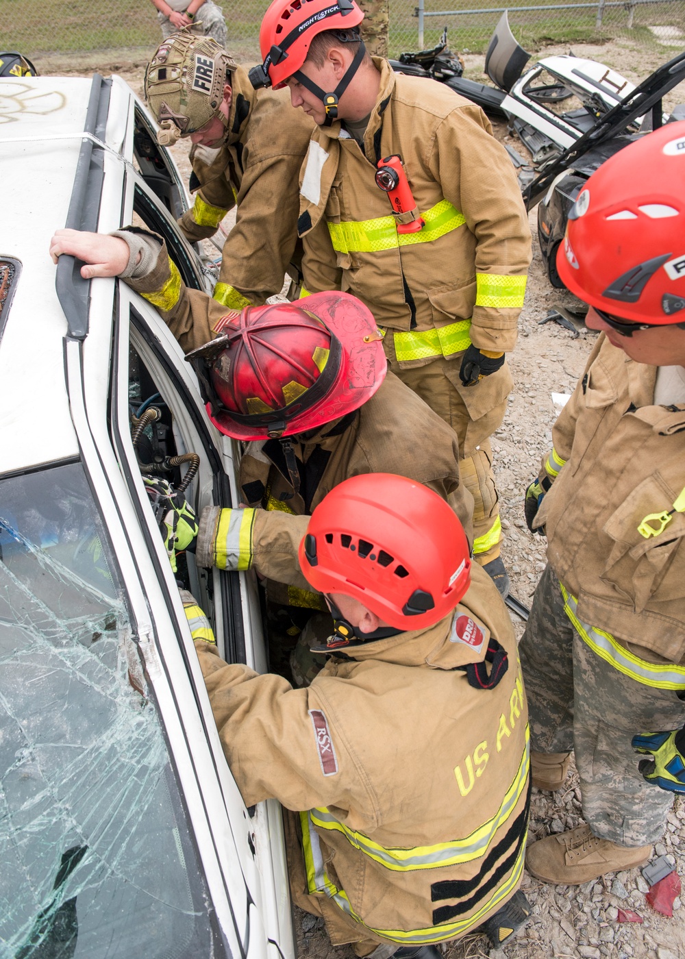 SC Guard Firefighters Conduct Vehicle Extraction Training