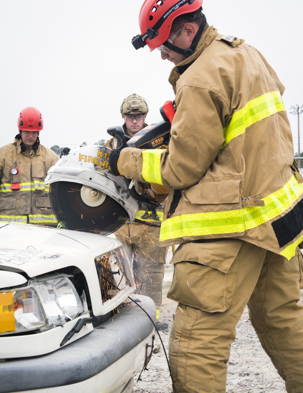 SC Guard Firefighters Conduct Vehicle Extraction Training