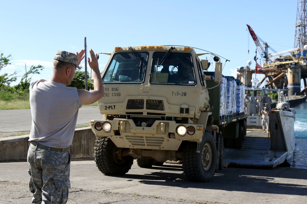 Soldiers Supply Vieques with Food and Water