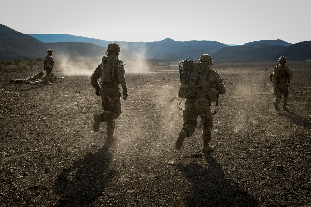 EARF team weapons squads practice bounding movements