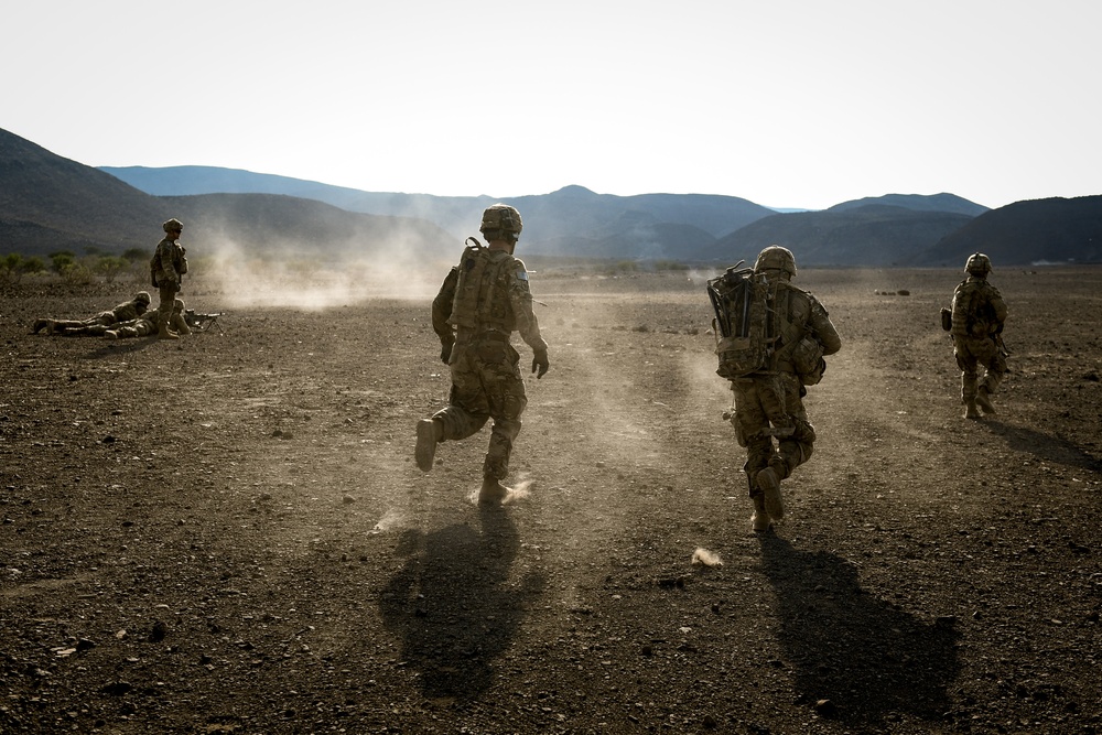 EARF team weapons squads practice bounding movements