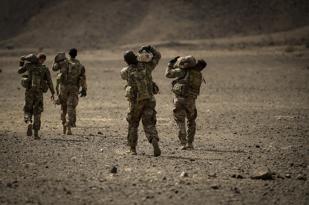 EARF team weapons squads practice bounding movements