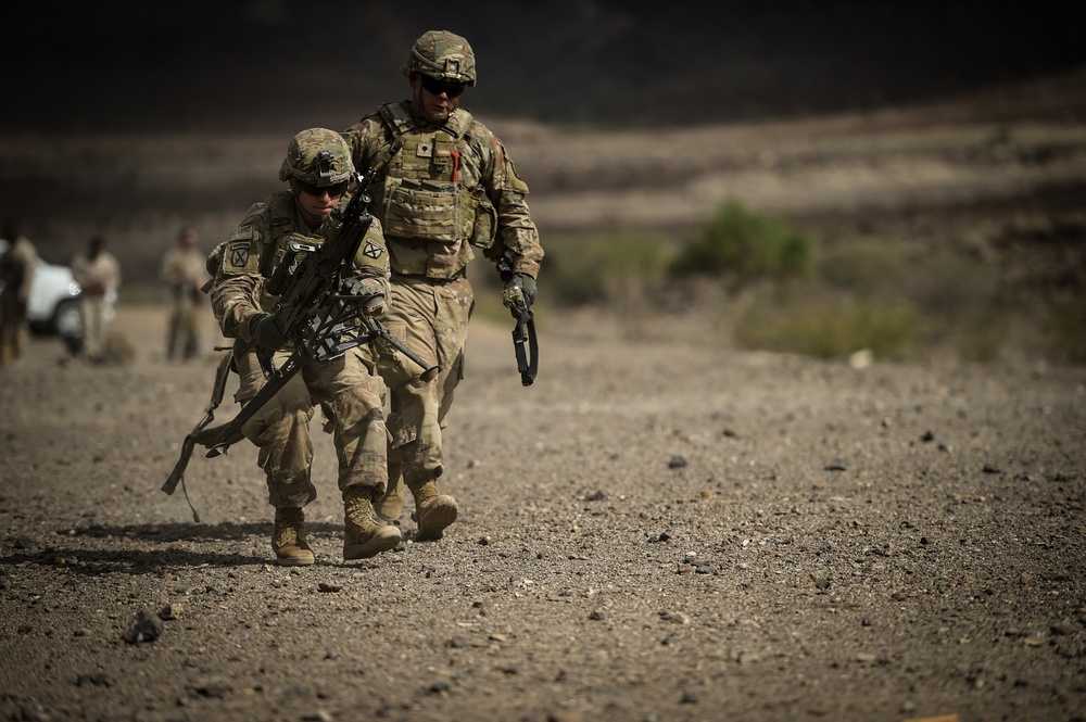 EARF team weapons squads practice bounding movements