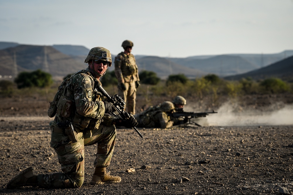 EARF team weapons squads practice bounding movements