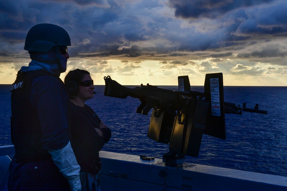 USS San Diego (LPD 22) Sailors Prepare for Live-Fire Exercise