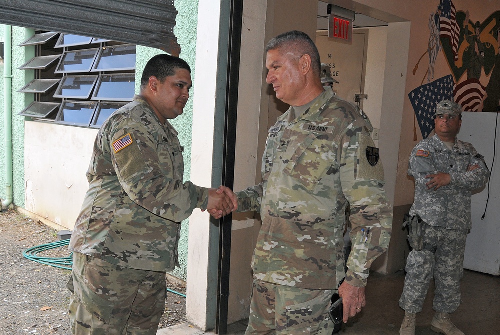 TAG visits units engaged in relief efforts operations