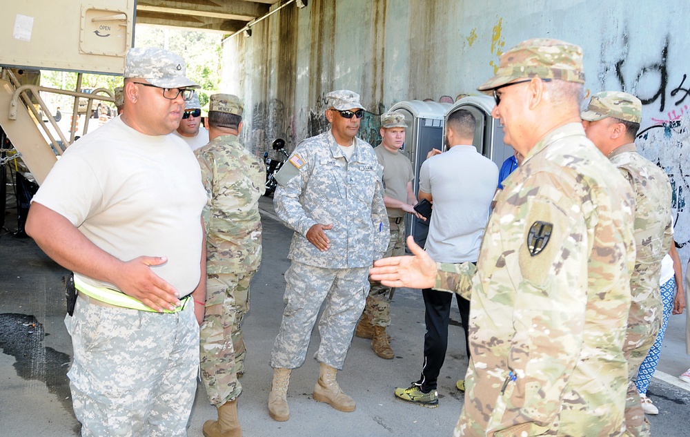 TAG visits units engaged in relief efforts operations