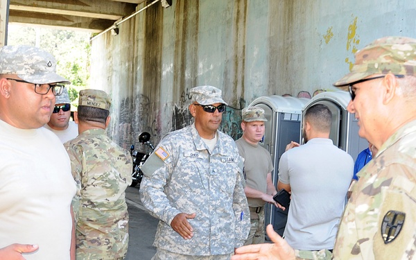 TAG visits units engaged in relief efforts operations