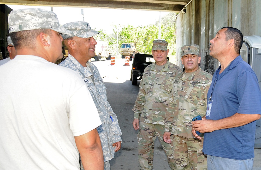 TAG visits units engaged in relief efforts operations