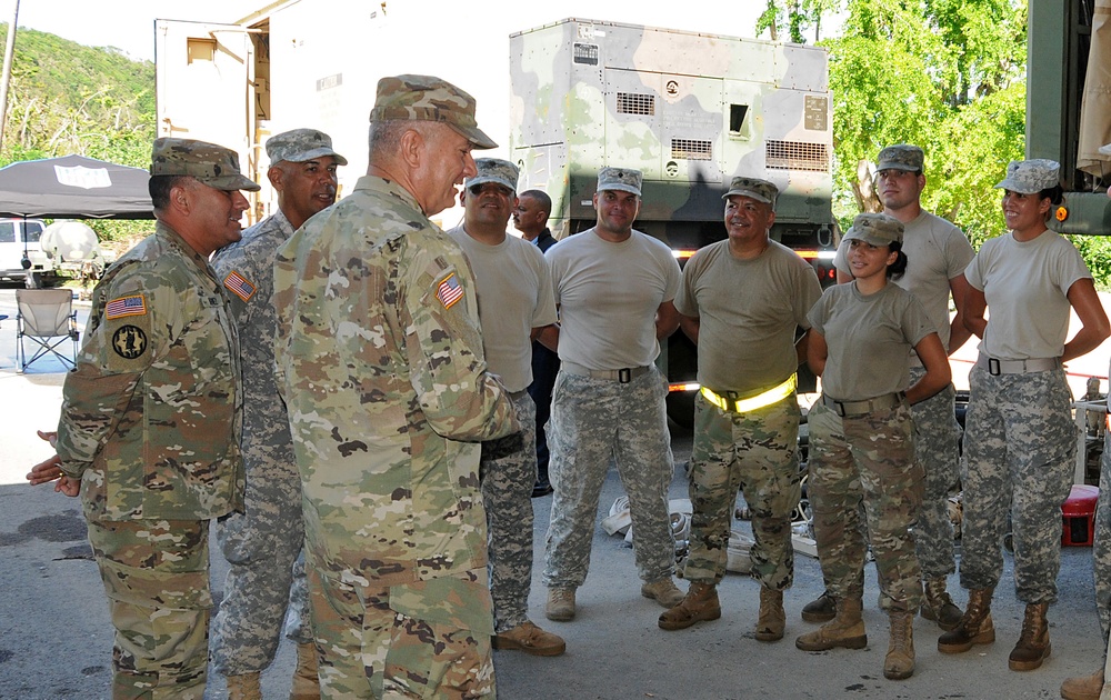 TAG visits units engaged in relief efforts operations