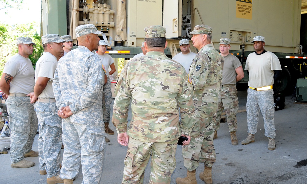 TAG visits units engaged in relief efforts operations