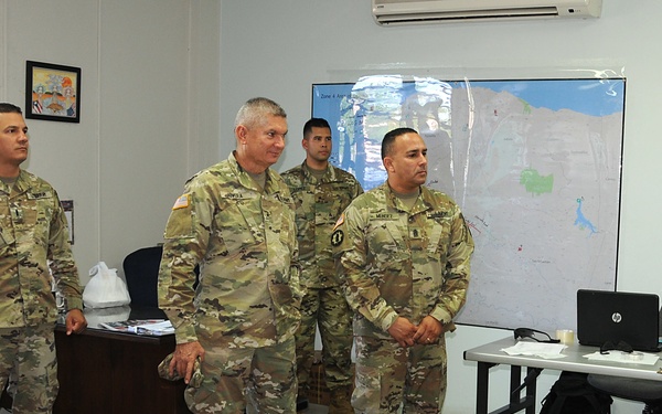 TAG visits units engaged in relief efforts operations