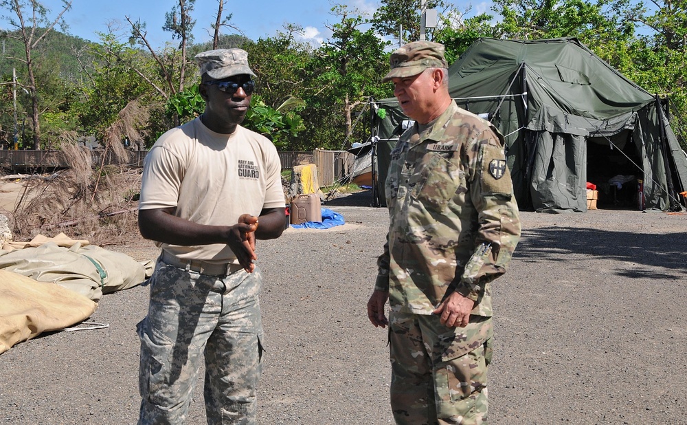 TAG visits units engaged in relief efforts operations