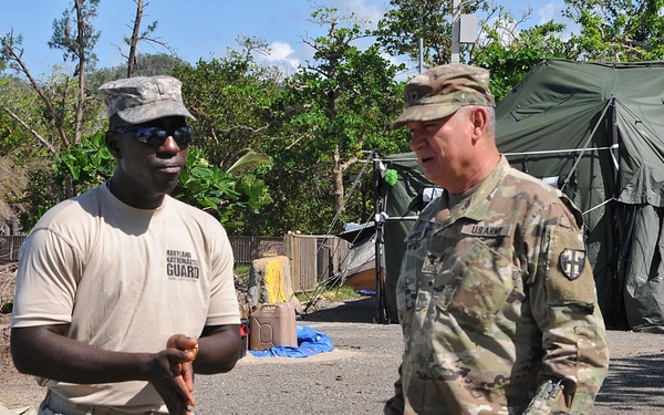 TAG visits units engaged in relief efforts operations