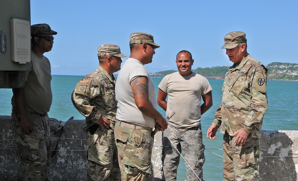 TAG visits units engaged in relief efforts operations