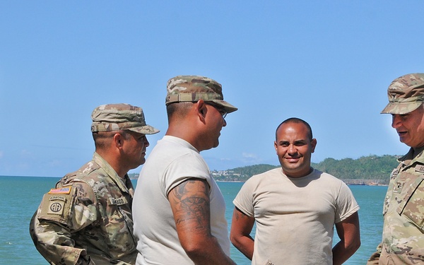 TAG visits units engaged in relief efforts operations