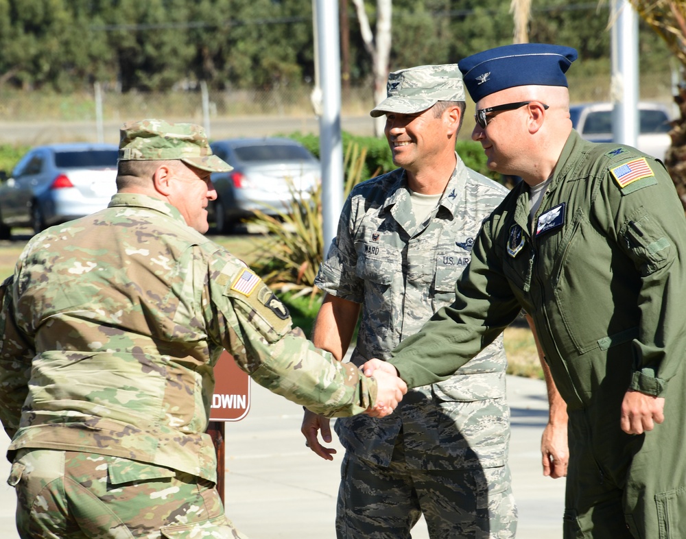 Major General David Baldwin vists 146th Airlift Wing
