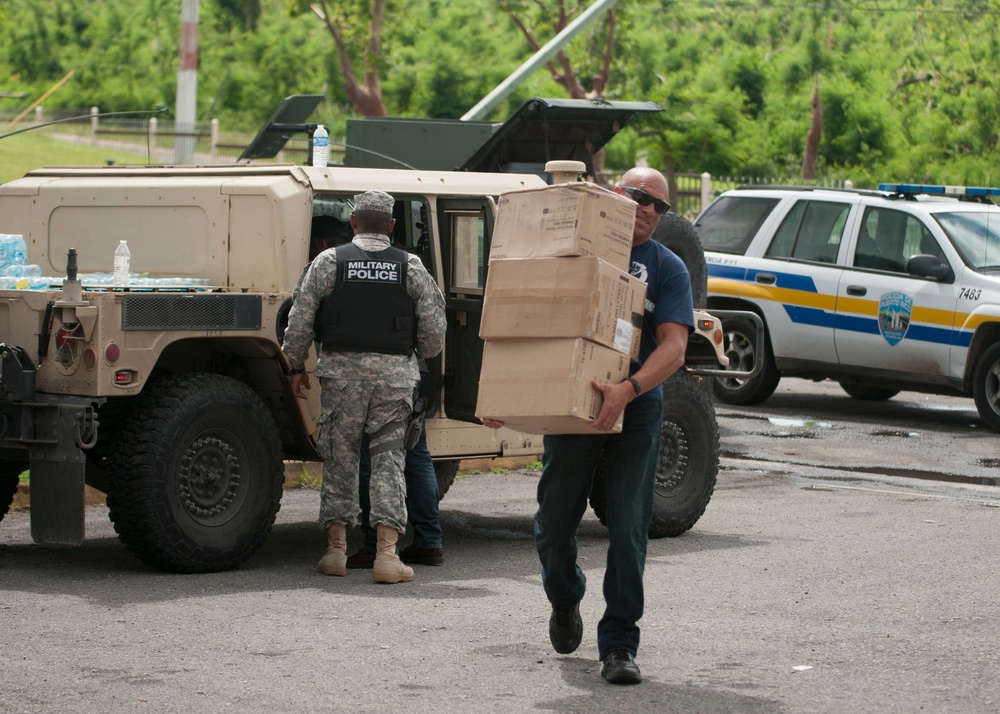 JTF PR Soldiers Deliver Water and Supplies to Vieques