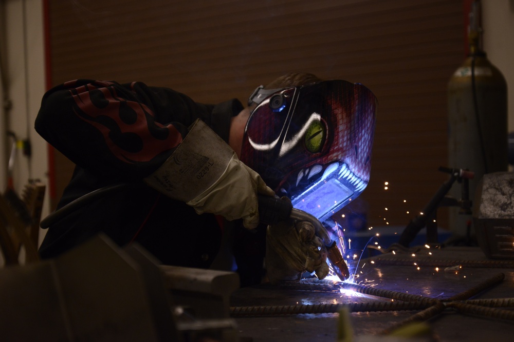 Utah Air National Guard metals technician conducts welding training