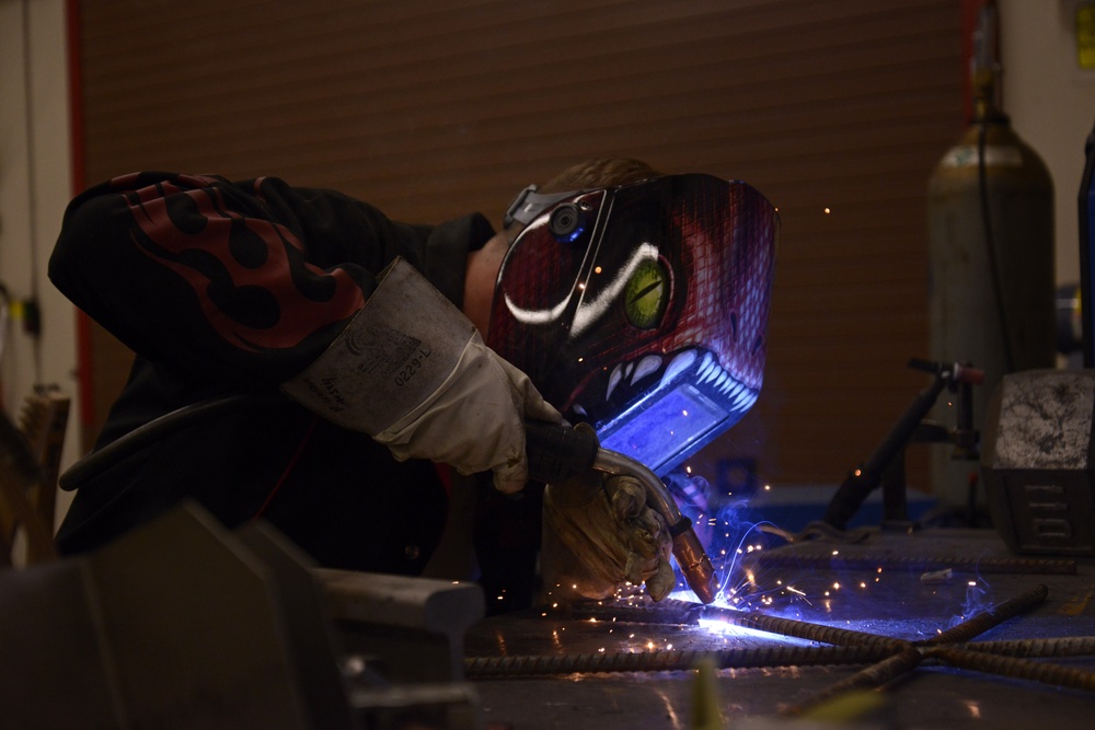 Utah Air National Guard metals technician conducts welding training