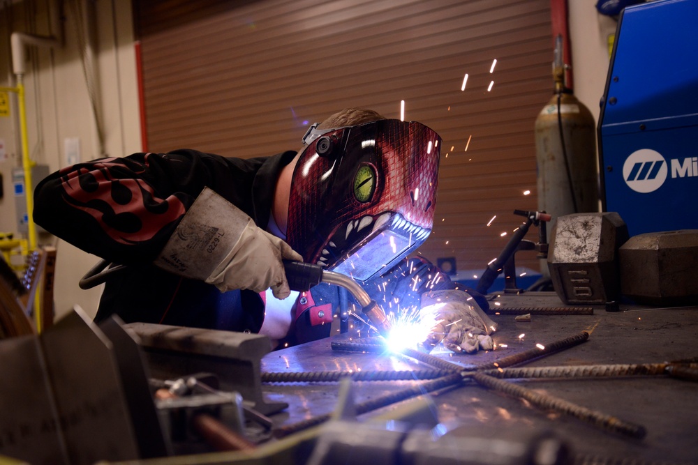 Utah Air National Guard metals technician conducts welding training