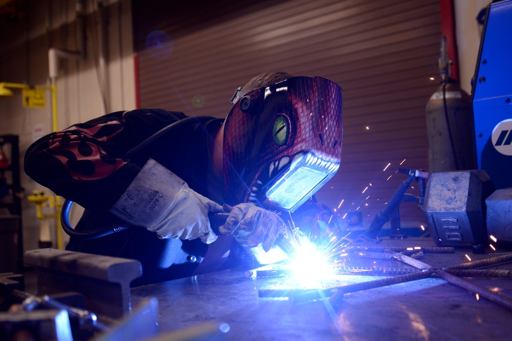 Utah Air National Guard metals technician conducts welding training