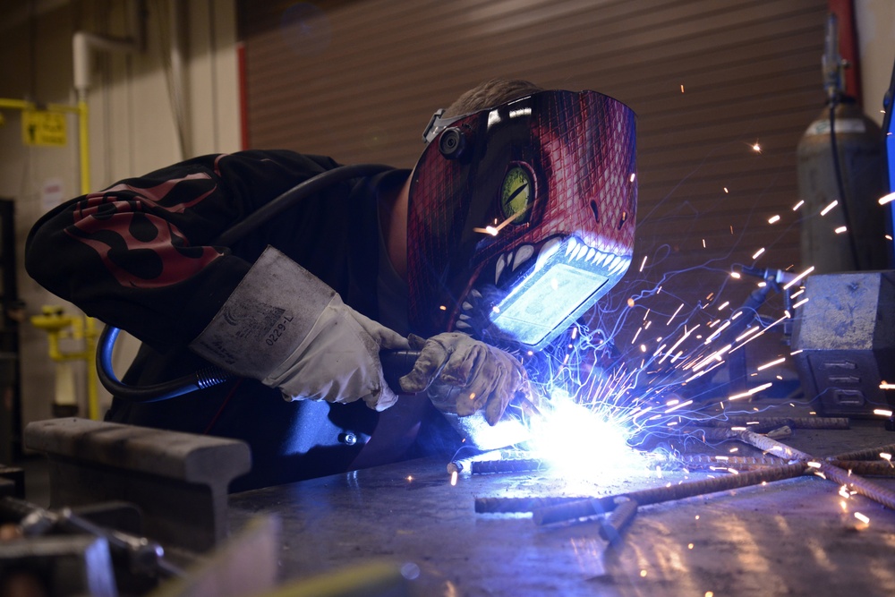 Utah Air National Guard metals technician conducts welding training