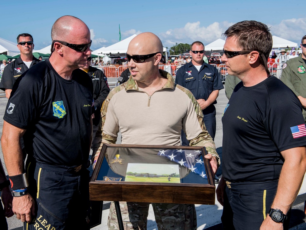 Leap Frogs Perform Tandem Jump with Florida Congressman Brian Mast