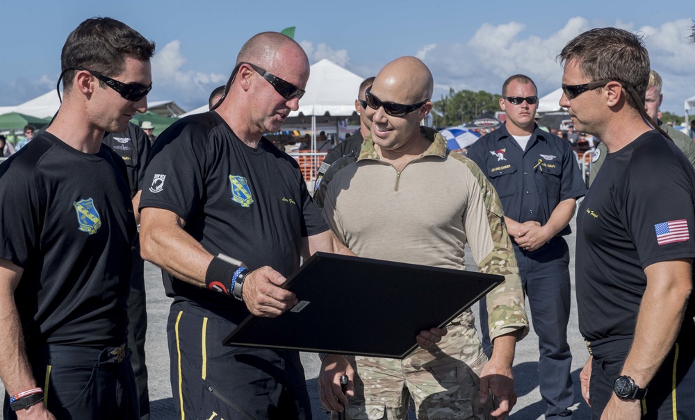 Leap Frogs Perform Tandem Jump with Florida Congressman Brian Mast