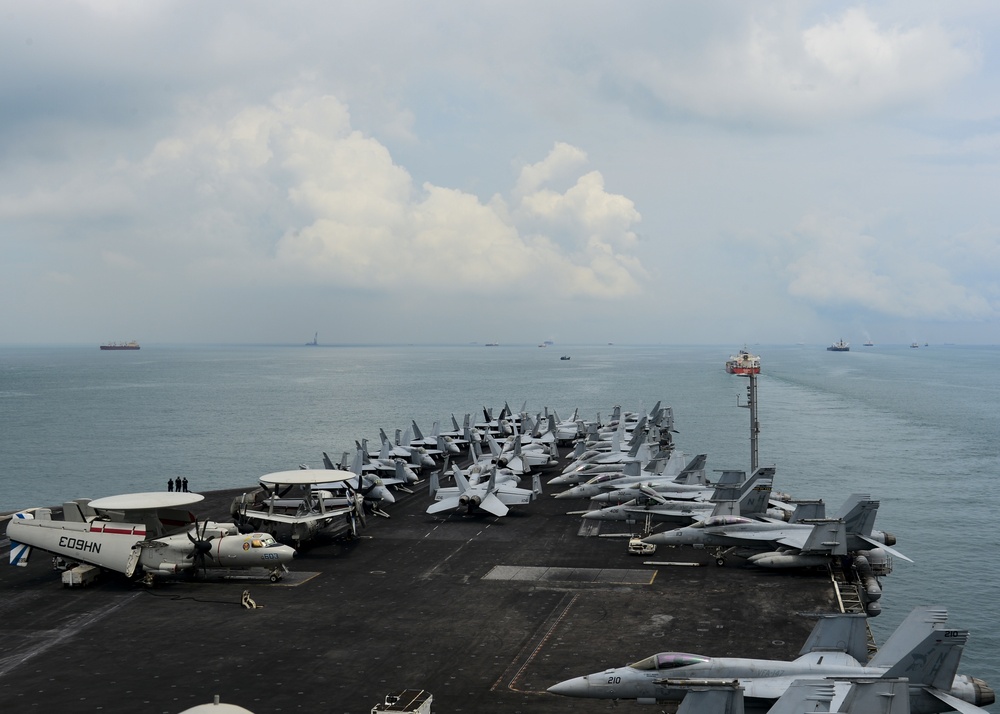 Nimitz Transits Singapore Strait