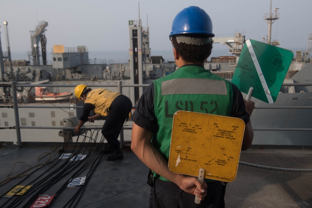 USS Pearl Harbor conducts a replenishment-at-sea