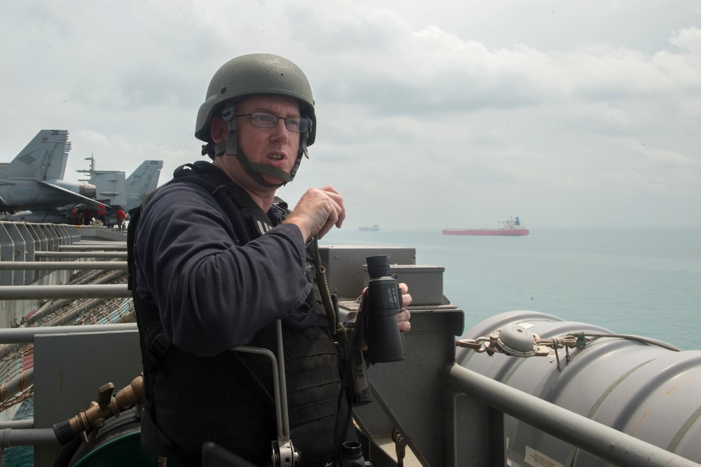 Nimitz Transits Singapore Straits