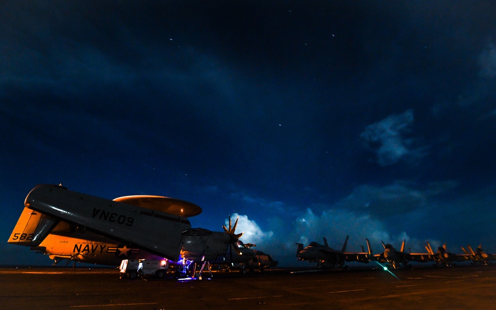 USS Theodore Roosevelt patrols the Pacific