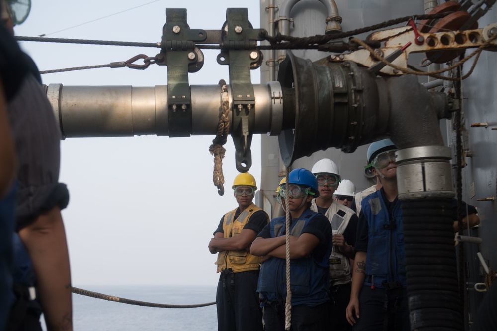 USS Pearl Harbor conducts a replenishment-at-sea