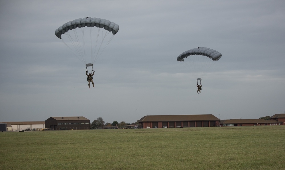 From the skies above...321st STS perform military free fall