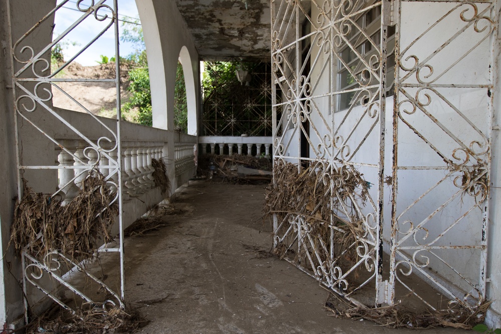 Gate Filled with River Muck after Hurricane Maria Flooding, Puerto Rico