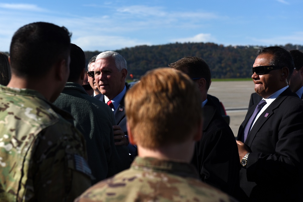 Vice President Mike Pence visits 193rd Special Operations Wing Airmen