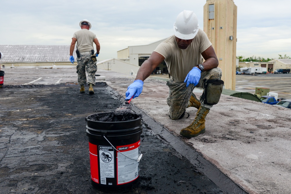 156th Civil Engineering Squadron repair building on Muñiz Air National Guard Base