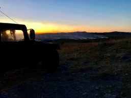 Aerial gunnery causes fire