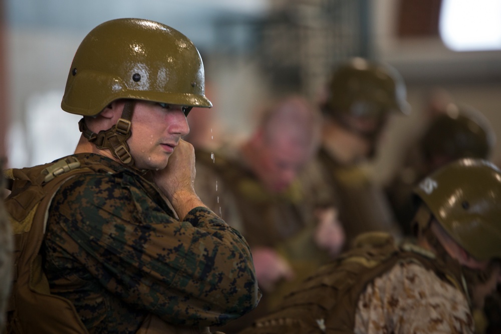 Marine recruits conquer swim qualification on Parris Island