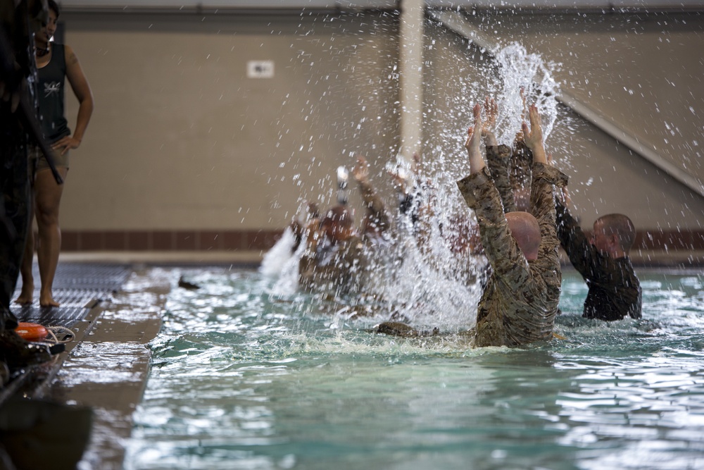 Marine recruits conquer swim qualification on Parris Island